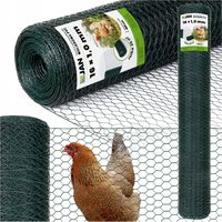 Grillage hexagonal pour volières à poules, 16 mm, 25 m², PVC OC.