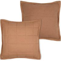 Cuscino Ellie 45x45 cm, trapuntato color cammello