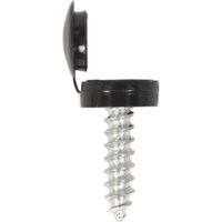 Sealey Numberplate Screw & Flip Cap 4.2 x 19mm Black Pack of 50 NPBK50