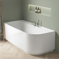 Baignoire acrylique EQUINOXE semi-îlot blanche 170cm - Angle gauche