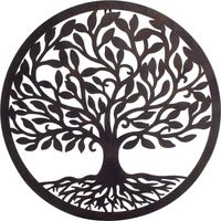 Signes Grimalt Aplique Metal Adorno Pared Placa Metal Apliques Metal Negro 1x50x50cm 23662