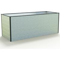 GFP Carré potager surélevé pour herbes et légumes Aluminium CHRISTINA - 195 x 77 x 77 cm indéformable et résistant aux intempéries avec profilés creux aluminium - Made in Autriche