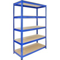 Q-Rax Lagerregal Garagenregal Werkstattregal Stahlregal Kellerregal 120cm B Blau