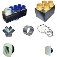 Kit accessoires VMC DF avec 2 plénums insuff br et 1 ext, bouches, dériv, colliers S&P (UNELVENT) 600060