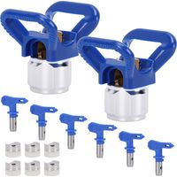 Lot de 6 têtes de pulvérisation réversibles avec 2 supports pour pistolet à peinture Airless 211, 315, 417, 515, 517, 523
