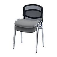 Silla para visitas apilable respaldo reticulado armazón