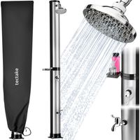 Douche solaire écologique résistante en plastique noir et gris 40 L