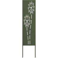 Paravent de jardin vert olive, 32 x 140 cm