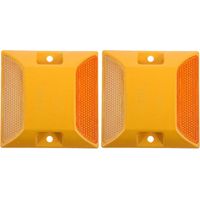 Lot de 2 balises de signalisation routière réfléchissantes pour allées, dos d'âne et autoroutes-9.50X9.50X2.00CM