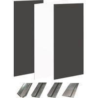 ONDEE - Kit instalación paneles murales esquina WALLDECO 200cm blanco/negro perfil cromado
