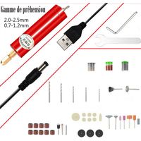 Perceuse sans fil, perceuse électrique à main rechargeable - Perceuses pour modèles miniatures, fabrication de bijoux, résine, bois, porte-clés et pendentifs