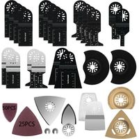 Lame de Scie Oscillante, 105 Pcs Outil Multifonction lame, Saw Blades Accessoires Kit, Outils Oscillants Multifonctions universelle