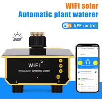 (1 prise avec Wi-Fi) Minuteur d'arrosage solaire Wi-Fi 1/2 prises, contrôle par application intelligente, système d'arrosage automatique, outil d'arrosage extérieur