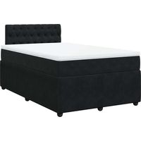 Maison Exclusive - Giroletto a Molle con Materasso Nero 120x200 cm in Velluto