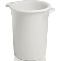 Contenitore in plastica rotondo da 50 litri in HD-PE bianco D420xH540mm con maniglia esterna