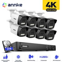 ANNKE 8CH CCTV Kit NVR 8×8MP Cameras Smart Dual Light Camera Remote Monitoring Motion Detection Built-in mic Security Camera Surveillance System - 2TB HDD