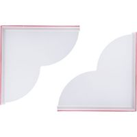 Convient aux protections d'angle anti-éclaboussures en deux parties pour baignoires, aux protections d'angle en acrylique, aux couvercles de baignoire et de douche, aux protections anti-éclaboussures