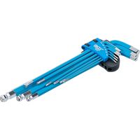 Bgs Technic – Jeu de 9 clés mâles BTR 6 pans – Côtes impériales US – Acier chrome-vanadium – Longueur jusqu'à 230 mm – Support plastique inclus