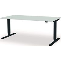 Scrivania levero H650-1250xL1800xP800mm antracite/grigio chiaro elettrica