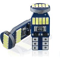 Confezione da 2 lampadine LED T10 W5W Canbus senza errori 15SMD 4014 per auto 194 168 2825 Bianco 6000K