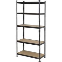 Toolcraft – Rayonnage lourd 120 kg – Dimensions 80 x 40 x 180 cm – Métal et fibres dures – 5 étagères réglables en hauteur – Montage simple