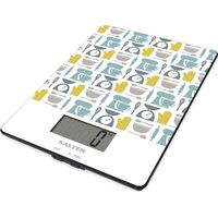 Salter 1102 GNBLDR Gadget Print bilancia da cucina digitale di precisione, pesa cucina, misurazione di liquidi e fluidi, funzione di aggiunta e pesatura, plastica, verde