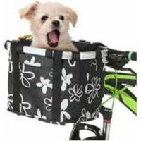 QORVA-Panier De Velo Pliant, Petit Panier Pour Chat Et Chien, Style Fleur-Fei Yu