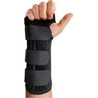 - Attelle de poignet avec manuel médical - Protection de poignet avec attelle métallique robuste - Support de poignet adapté à toutes les mains - Attelle pour le syndrome du canal carpien (droite)