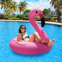 Bouée flamant rose gonflable - Jeu gonflable piscine et mer