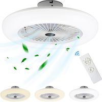 Wolketon Ventilateur de plafond LED Dimmable avec télécommande pour intérieur Ventilateur