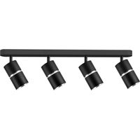 Plafoniera/Applique 4xGU10 orientabile nera Polux Bamboo