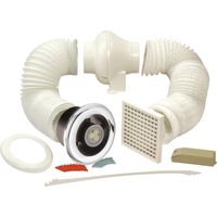 Manrose 100mm In-Line Bathroom Extraction Fan Kit with LED Lamp LEDSLCFDTCN