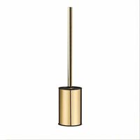 Wall-Mounted Toilet Brush in Gold 304 Stainless Steel – Elegant Round Design for Bathroom