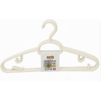 Set 5 Pz Grucce In Plastica Stampelle Appendiabito Pantaloni Giacche Beige 79326
