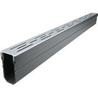 Wovar – Caniveau de voirie étroit aluminium 1000 x 55 x 100 mm – Grille amovible – Classe de charge A15 pour zones sans circulation