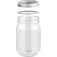 350ml/12oz 24 Pack Glass Mason Jars with Airtight Lids, Round Mouth Canning Jars, Clear Glass Jam Jars for Overnight Oats, Pickling, Food Storage, DIY Projects