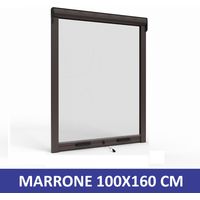 ZANZARIERA SKERMOLINE A RULLO RIDUCIBILE ARIES 100X160CM MARRONE VERTICALE 07175