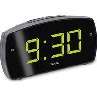 Réveil XL2 double alarme avec grand affichage LED - noir