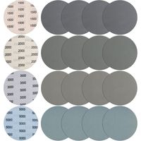 ALOVEZ 20 Pièces 150mm Papier de Verre Sec à l'eau, Abrasif Rond Grain 1500/2000/3000/5000 Papier a Poncer Disques de Ponçage Polissage pour Métal Bois