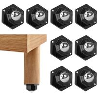 Lot de 8 mini roulettes pour meubles robustes 200 kg, 360°, petites roulettes pour meubles et marchandises