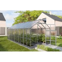 Serre da giardino robuste KLASIKA HOUSE 2,35 x 6,12 m (14,38 m²), 6 mm con rivestimento in policarbonato