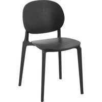 Chaise design noire en polypropylène finition vernis mat - Noir vernis effet mat