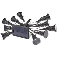 Guirlande solaire - SMARDTV - Multi-spots 5L - 10 ampoules - Blanc froid - 5 lumens