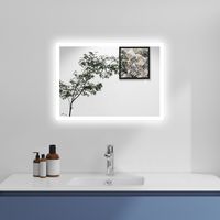 AVER-GROWTH 120 x 60 cm Bathroom Mirror with Anti-fog, Horizontal or Vertical LED Mirror, Touch switch, IP44
