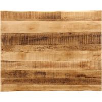 Tablero de mesa borde natural madera maciza mango 100x80x2,5 cm vidaXL