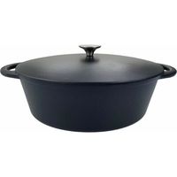 Baumalu Cocotte de Fundición Negra Mate 6 Litros 33 cm
