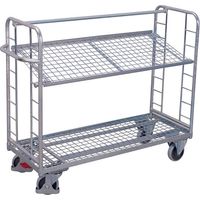 VARIOfit Etagenwagen mit 2 Drahtgitterböden verzinkt 1.355 x 550 mm