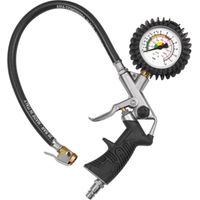 Riegler manometro gonfiaggio pneumatici MS Mano Ø 63 mm non tarato 0 - 12 bar rigido forma a pistola - 118500