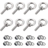 10 Stück, Ringschrauben mit Muttern, Ringschrauben aus Edelstahl, Ringschrauben für Maschinenschulterhebevorrichtungen, hochbelastbare Schrauben, M10 x 35 mm