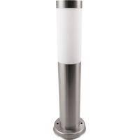 Lampada da esterno, argento, lampada da terra, segnapasso, resistente alle intemperie, lampada da terrazza, acciaio inossidabile, 1x E27, PxH 7,6x45cm